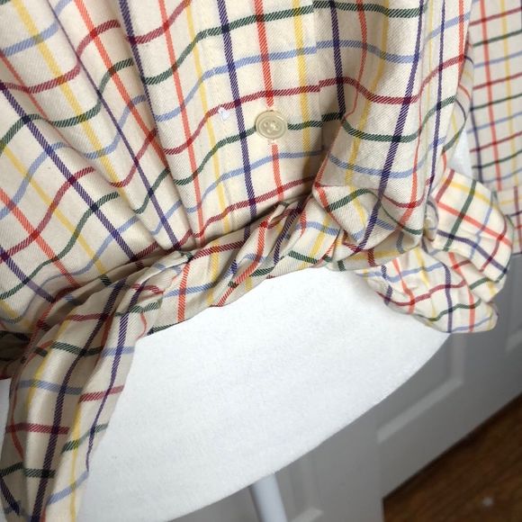 Madewell rainbow plaid button up top - Picture 4 of 8